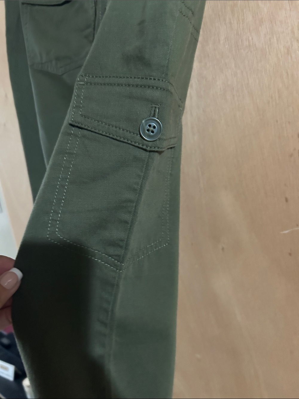 Talbots Olive Green Cargo Capri Pants - Picture 8 of 8